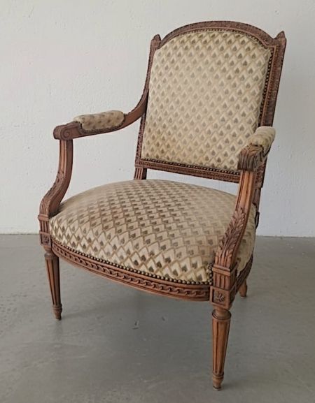 Sillón Nogal. Luis XVI