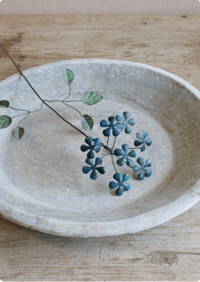 Flor metal Blue Bloom