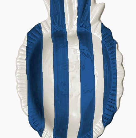 Plato-Exvoto-rayas azul