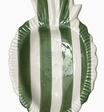 Plato-Exvoto-rayas verde