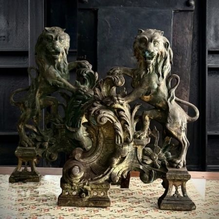 Pareja Morillos-Chimeneas-Bronce
