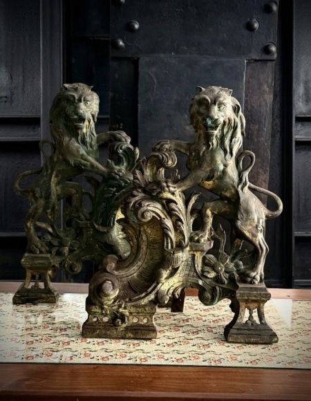 Pareja Morillos-Chimeneas-Bronce